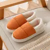 Pantufas de algodão femininas 2023 novo inverno casa saco salto quente impermeável sola grossa antiderrapante sapatos de algodão de interior inverno masculino