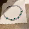 Pulseira Dupla Camada Azul Estrela Embelezada com Zircônia Deslumbrante, Pulseira de Luxo Leve de Alta Qualidade, Joia de Mão Estilo Luxo Retrô para Mulheres