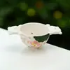 Carpa Jugando con Loto Colador de Té de Doble Oreja Filtro de Té Cerámico Accesorios para Juego de Té Chino Kung Fu para el Hogar Filtro de Té