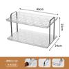 Suporte de Xícara de Chá Plástico para Armazenamento Sala de Jantar Luxo Leve Bandeja de Armazenamento de Mesa de Camada Dupla Prateleira de Armazenamento Mesa de Frutas Utensílios de Mesa Bandeja de Armazenamento com Drenagem
