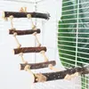 Escalera de Escalada para Loro Accesorios para Jaula de Pájaros Pájaro Pequeño Puente Colgante de Madera Escalera de Nube Columpio Juguete para Loro Escalera de Masticar Suministros para Jaula de Pájaros