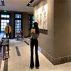 Jeans Acampanados Negros para Mujer, Nuevo Diseño Popular Primavera/Verano 2026, Corte Ajustado, Pantalones Bootcut de Largo Completo