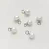 Perlas de Agua Dulce Naturales Chapadas en Oro de 18 Quilates, Cuentas Blancas en Forma de Botón, Colgantes para Manualidades Hechas a Mano con Cuentas en Forma de Gota Pequeña