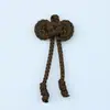 Colgante de lazo de cinta tejido a mano de tres capas, accesorio para cheongsam y ropa de estilo chino nuevo, decoración DIY para caja de regalo