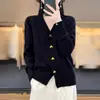 Suéter de Punto Liso Simple con Botones de Corazón Cardigan para Mujer Abrigo Suéter Holgado Otoño/Invierno 2026
