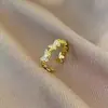 Lujo Ligero, Gama Alta, Simple Elegante, Anillo de Mariposa Zirconia Perla, Diseño de Nicho Elegante Femenino, Joyería de Mano de Moda para Mujeres