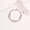 Pulsera de nicho de lujo ligero europea y americana transfronteriza para mujer, no se decolora, estilo Pandora vintage, alto valor estético, pulsera cubana con incrustaciones de diamantes