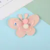 Accesorios de Tela Tridimensionales Mariposa Pequeña Corazón de Niña Mariposa de Lentejuelas de Doble Capa Pinza para el Cabello DIY para Niños Accesorios para el Cabello Pegatina de Tela