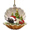 Colgante de Perro Durmiendo de Acrílico para Coche, Colgante para Árbol de Navidad, Decoración del Hogar - Nuevo Producto Transfronterizo