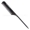 Pente de Cauda para Divisão de Seções de Cabelo, Fibra de Carbono, Antiestático, Resistente a Altas Temperaturas, Dentes Finos, Ferramenta Profissional para Styling de Cabelo para Divisão e Desfiado