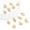 Cor Cobre Dourado K Preservação de Cor Peixe Carpa Cabacinha Fortuna Dupla Felicidade Paz Pingente Galvanizado DIY Acessório para Pulseira Colar Feito à Mão