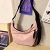 Bolso de hombro casual de nailon de gran capacidad estilo coreano para mujer, bolso cruzado de pareja moderno estilo japonés ins, bolso dumpling para hombre
