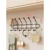 Colgador de Ropa de Pared, Gancho sin Taladro para Sombreros y Bolsos Detrás de la Puerta, Estante de Almacenamiento Resistente de una Fila sin Marcas