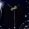 Colar com laço feminino microcravejado Hao luz luxo corrente clavícula nicho moda joias de alta qualidade atacado