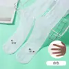 Meias de dança infantis para o verão, ultrafinas, antiderrapantes, meias brancas de prática de nível profissional para meninas