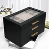 Caja de Almacenamiento de Joyería de Múltiples Capas Tipo Cajón de Gran Capacidad Anti-Oxidación Aretes Anillo Collar Pulsera Caja de Joyería