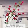 24 Flores Artificiales de Nuevo Estilo Colgantes Invertidas Campana Dorada Flores Falsas Ramas Altas Criptadas Lirio de los Valles Adornos Decorativos para Sala de Estar Flores de Boda Flores en Hilera