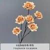 Flores Artificiais de Casamento Cor Laranja, Flores de Seda para Arranjos de Casamento, Decorações para Banquete de Noivado, Arranjos de Flores para Corredor de Salão de Casamento, Decorações de Fundo