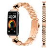 Adecuado para Huawei Band 11/11Pro Doble Trébol de Cuatro Hojas Brillante Tres Perlas Banda de Acero Huawei 8/9/10 Nueva Correa de Reloj