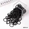 Ligas Negras Pequeñas para el Cabello de Niñas, Suaves con el Cabello, Alta Elasticidad, Bandas para el Cabello Duraderas, Accesorios para el Cabello de Bebé