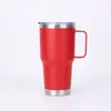 Comercio exterior taza de coche de 20 oz/30 oz acero inoxidable taza aislada de gran capacidad taza de coche portátil para exteriores con asa taza para hielo