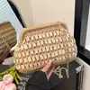 Bolso Tejido Francés, Bolso de Playa Estilo Vacaciones Junto al Mar para Mujer, Bolso Cruzado de Paja con Cadena de Textura de Alta Gama Hecho a Mano para Exportación