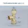 Conexão de Tubo de Água Solar Todo em Cobre Acessórios para Tubo de Alumínio-Plástico 16 20 25 32 Reto Cotovelo T Válvula de Esfera