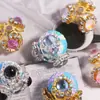 Cadena de Pedrería Resistente para Bricolaje Soporte de Flores de Aleación con Forma de Flor de Zirconia de Tres Pétalos Soporte de Flores con Perlas Redondas Bolígrafo con Perlas Accesorios para Colgar en el Coche