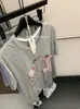 Conjunto para Ficar em Casa com Bojo, Conjunto de Manga Curta e Calça Longa, Pijama Listrado de Gato de Desenho Animado, Novo Item Quente de Verão Transfronteiriço