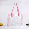 Bolsa de mano de PVC transparente, bolsa de compras para coser, bolsa de regalo de mano, bolsa de embalaje de plástico, se puede imprimir y personalizar