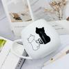 Taza grande de cerámica estilo japonés retro para leche y avena, taza de café para calentar en microondas, producción mayorista de exportación, logotipo