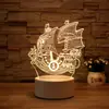 Luminária de Noite 3D Personalizada One Piece Lâmpada de Atmosfera Luffy Luminária de Mesa Gravação de Logo Lâmpada de Presente para Evento Lâmpada Projetora Lâmpada LED
