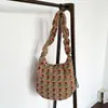 Bolso Cruzado de Felpa Estampado Leopardo Retro Otoño e Invierno Bolso de Hombro Bolso de Lona para el Trabajo y Viajes Bolso para Estudiante