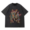 Camiseta con Estampado de Pain de Anime para Hombre Retro Lavada 100% Algodón Puro Camiseta Superior Camiseta Harajuku Estilo Callejero 2023