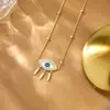 Colar Original Único Olho do Diabo da Henna para Mulheres, Corrente para Clavícula Zircônia Olho Nicho de Luxo Leve Europeu e Americano, Exclusivamente para Vendas Transfronteiriças