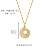 Colar Pingente Dupla Lua Estilo Igual Loja de Ouro para Mulheres, Moda Versátil de Luxo Leve de Nicho Corrente para Clavícula Estilo Doce de Personalidade de Alta Qualidade
