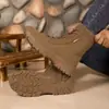 Botas de Combate de Caña Alta, Botas Nuevas para Entrenamiento al Aire Libre, Suela de Goma Antideslizante y Resistente al Desgaste Botas de Senderismo, Botas de Senderismo para Desierto, Zapatos Militares de Entrenamiento