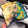 Primavera 2025 Nuevo Pañuelo Moda Estilo Occidental Combinable Cuadrado Pequeño 70cm Pañuelo Decorativo Protección Solar Chal de Viaje Mujer