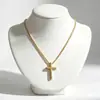 Estilo de Pareja Diseño de Nicho Colgante de Cruz Estilo Minimalista Ins Cadena Sencilla para Clavícula Collar de Moda