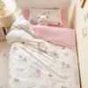 Funda Nórdica 100% Algodón Infantil Pieza Única Dibujo Animado Niña Guardería Siesta 120x150 Funda Nórdica/Juego de Sábanas para Bebé