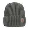 Gorro para Hombre Invierno a Prueba de Frío Tejido con Forro de Felpa Engrosado Cálido Gorro de Lana Gorro de Algodón Ciclismo de Invierno a Prueba de Viento Gorro Frío