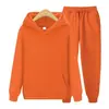 Conjunto deportivo de dos piezas con capucha y pantalón deportivo de color liso de 180 g para hombre. Sudadera con capucha y pantalón deportivo.