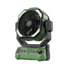 Ventilador Recargable Estilo Camping al Aire Libre Personalizado por el Fabricante con Alta Potencia de Viento y Larga Duración de Batería Recargable por USB Ventilador Eléctrico Silencioso con Oscilación