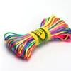20 m/Lazo 2.5mm 1.5mm Lazo Chino Línea de Color 5 Líneas 7 Líneas Venta al por Mayor Pulsera de Chanclas Tejidas