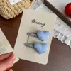 Pinza para el pelo BB de estilo coreano, nueva, con relleno de algodón y forma de corazón con pedrería, cinta para el pelo de alta gama y a la moda para niñas, que no daña el pelo