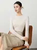 Lana finamente hilada, prêt-à-porter de primera línea, jersey de punto de cuello semi-alto, suéter ajustado para mujer, capa interior fina ajustada para otoño