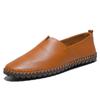 Sapatos casuais masculinos populares transfronteiriços de tamanhos grandes, slip-on, camada superior de couro bovino, sapatos preguiçosos, sapatos de couro, tamanho 48, tamanho 49, tamanho 50