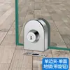 Fechadura de porta de vidro fechadura de vidro deslizante porta dupla sem furo aço inoxidável fechadura central de loja porta única dupla Fechadura de Porta Aberta