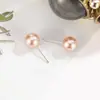Aretes de Perla en Color Champaña, Versátiles para Mujer, Adecuados para el Trayecto Diario, Sencillos y Elegantes, Pieza Única, Exquisitos Aretes Redondos