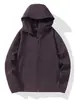 Nova Jaqueta Corta-Vento Softshell Unissex para Exterior com Forro de Fleece, à Prova de Vento, Resistente ao Desgaste, Roupa para Montanhismo, Top com Capuz